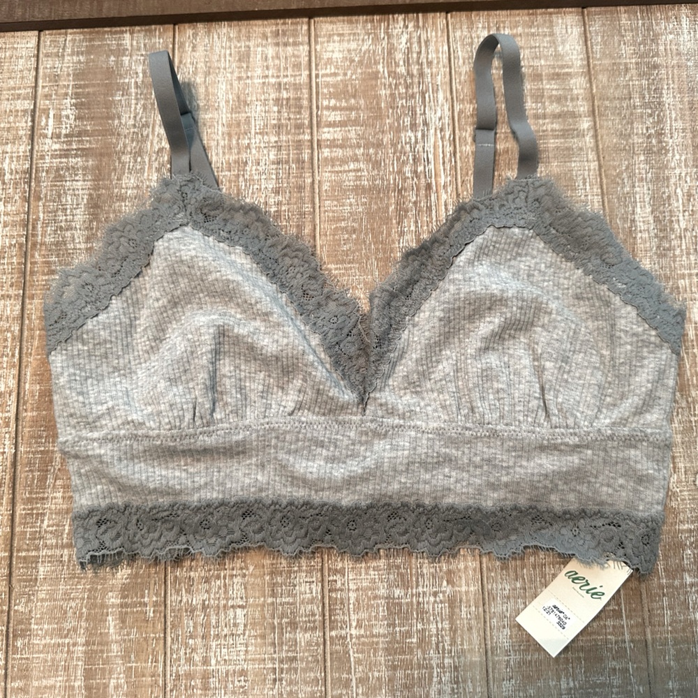 Aerie Gray Seamless Bra Intimates